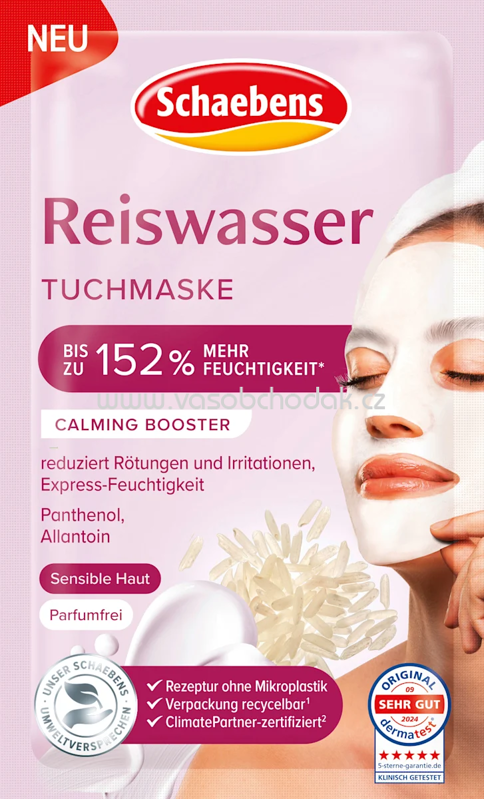 Schaebens Tuchmaske Reiswasser, 1 St Schaebens Tuchmaske Reiswasser, 1 St