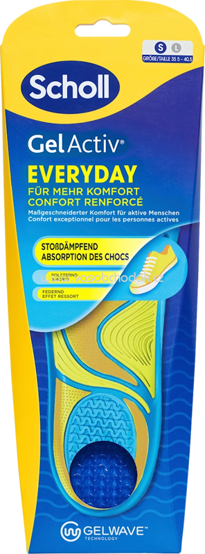 Scholl Einlegesohlen GelActiv Everyday, Gr. 35,5 - 40,5 1 Paar, 2 St