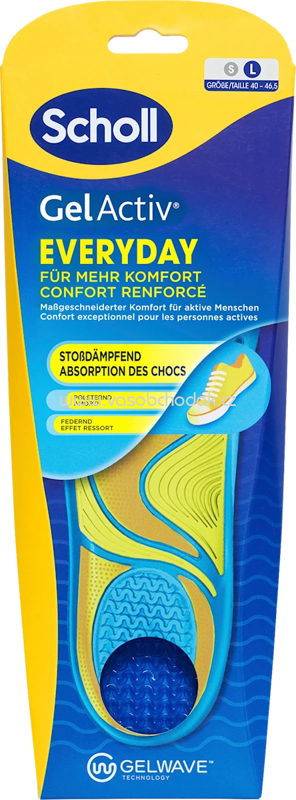 Scholl Einlegesohlen GelActiv Everyday, Gr. 40 -46,5 1 Paar, 2 St Scholl Einlegesohlen GelActiv Everyday, Gr. 40 -46,5 1 Paar, 2 St