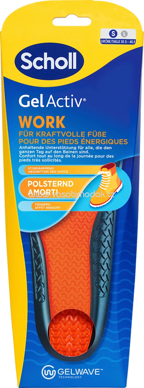 Scholl Einlegesohlen GelActiv Work, Gr. 35,5 - 40,5 (1 Paar), 2 St