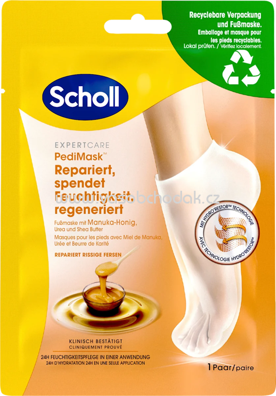Scholl Fußmaske Socken ​mit Manuka-Honig 1 Paar, 2 St