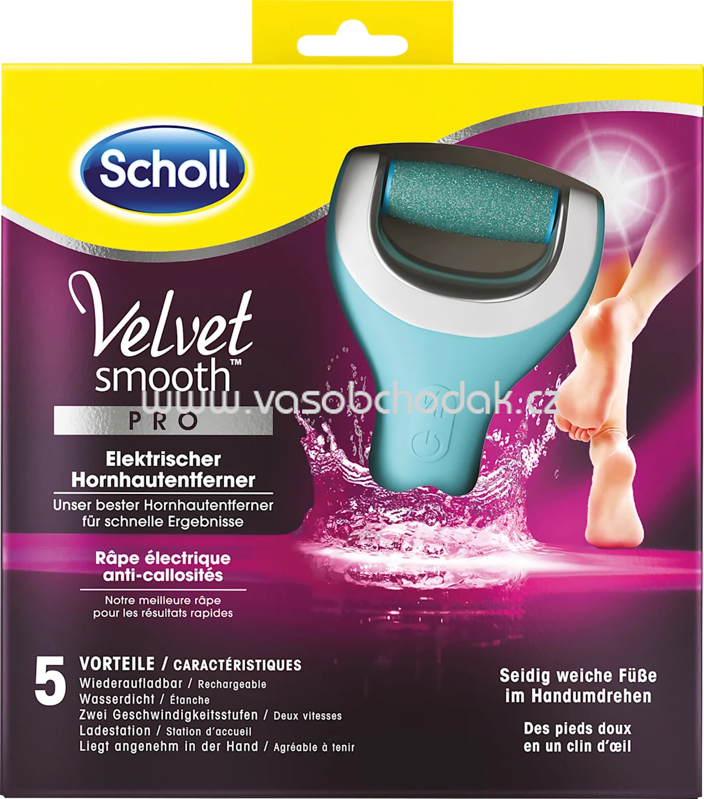 Scholl Hornhaut-Entferner elektrisch, Velvet Smooth Pro, 1 St