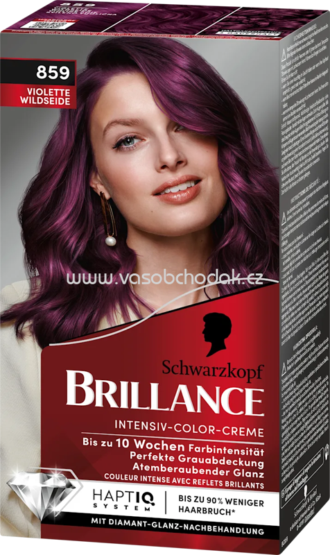 Schwarzkopf Brillance Haarfarbe 859 Violette Wildseide, 1 St Schwarzkopf Brillance Haarfarbe 859 Violette Wildseide, 1 St
