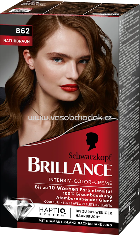 Schwarzkopf Brillance Haarfarbe 862 Naturbraun, 1 St Schwarzkopf Brillance Haarfarbe 862 Naturbraun, 1 St