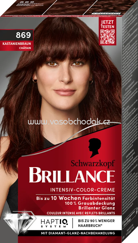 Schwarzkopf Brillance Haarfarbe 869 Kastanienbraun, 1 St Schwarzkopf Brillance Haarfarbe 869 Kastanienbraun, 1 St