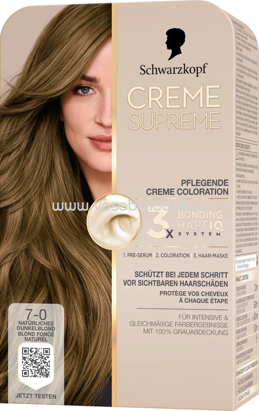 Schwarzkopf CREME SUPREME Haarfarbe 7-0 Natürliches Dunkelblond, 1 St Schwarzkopf CREME SUPREME Haarfarbe 7-0 Natürliches Dunkelblond, 1 St