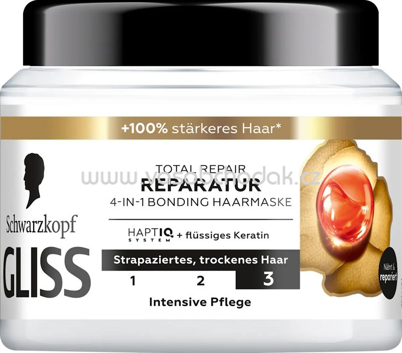 Schwarzkopf GLISS Haarmaske 4in1 Total Repair, 400 ml