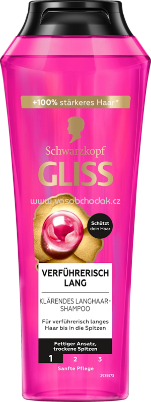 Schwarzkopf GLISS Shampoo Verführerisch Lang, 250 ml