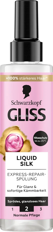 Schwarzkopf GLISS Sprüh-Conditioner Express-Repair Liquid Silk, 200 ml Schwarzkopf GLISS Sprüh-Conditioner Express-Repair Liquid Silk, 200 ml