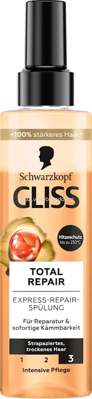 Schwarzkopf GLISS Sprüh-Conditioner Express-Repair Total Repair, 200 ml Schwarzkopf GLISS Sprüh-Conditioner Express-Repair Total Repair, 200 ml