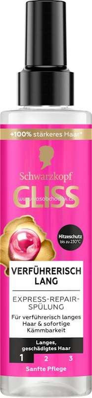 Schwarzkopf GLISS Sprüh-Conditioner Express-Repair Verführerisch Lang, 200 ml Schwarzkopf GLISS Sprüh-Conditioner Express-Repair Verführerisch Lang, 200 ml
