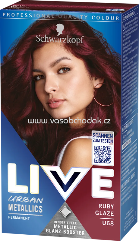 Schwarzkopf LIVE Haarfarbe Urban Metallics, U68 Ruby Glaze, 1 St Schwarzkopf LIVE Haarfarbe Urban Metallics, U68 Ruby Glaze, 1 St