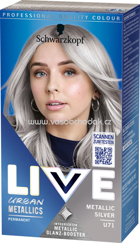 Schwarzkopf LIVE Haarfarbe Urban Metallics, U71 Metallic Silver, 1 St Schwarzkopf LIVE Haarfarbe Urban Metallics, U71 Metallic Silver, 1 St