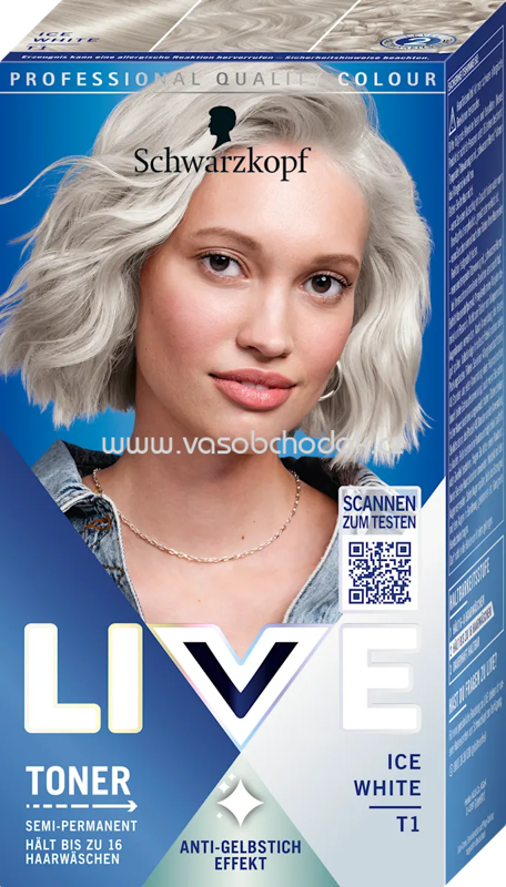 Schwarzkopf LIVE Haartoner T1 Ice White, 1 St Schwarzkopf LIVE Haartoner T1 Ice White, 1 St