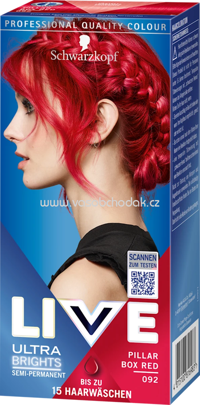 Schwarzkopf LIVE Intensivtönung 092 Pillar Box Red, 1 St Schwarzkopf LIVE Intensivtönung 092 Pillar Box Red, 1 St