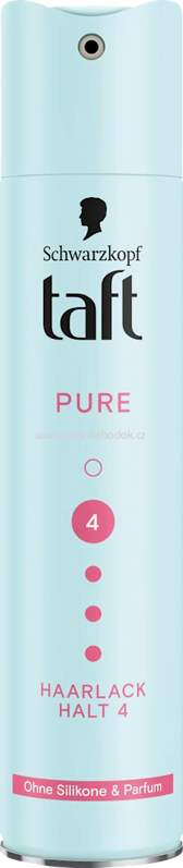 Schwarzkopf taft Haarlack PURE, ohne Silikone & Parfum, 250 ml