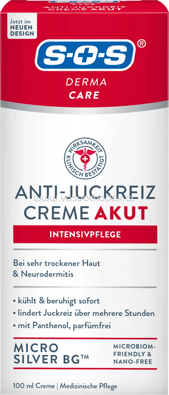 SOS Creme Akut Anti-Juckreiz, 100 ml SOS Creme Akut Anti-Juckreiz, 100 ml