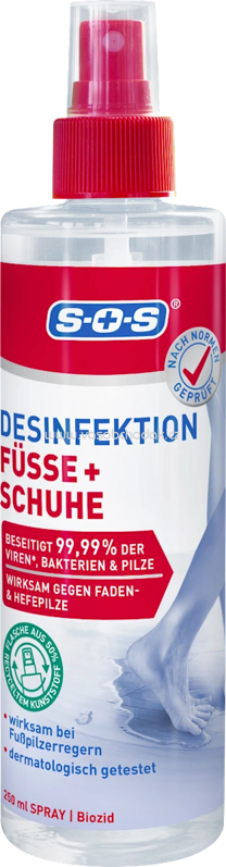 SOS Desinfektionsspray für Füße & Schuhe, 250 ml