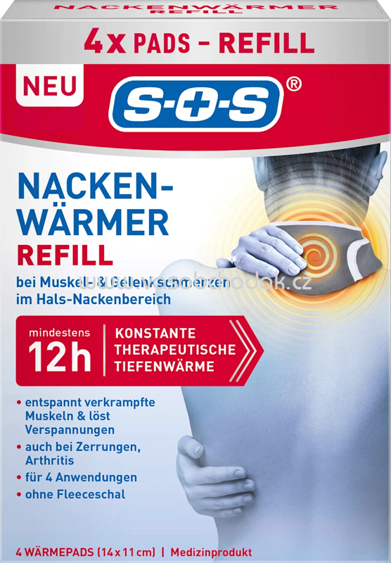 SOS Nackenwärmer Wärmepads Refill, 4 St SOS Nackenwärmer Wärmepads Refill, 4 St