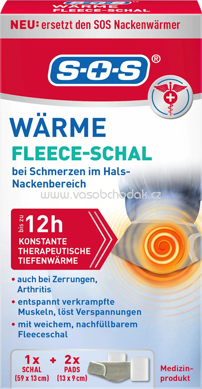 SOS Wärme Fleece-Schal + 2 Wärmepads, 1 St