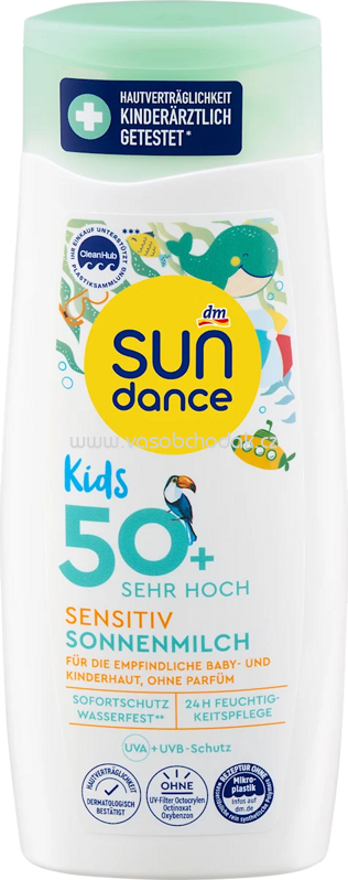SUNDANCE Sonnenmilch Kids sensitiv LSF 50+, 200 ml