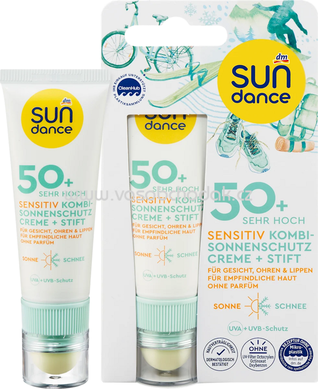 SUNDANCE Sonnenschutz Kombi Gesicht Creme + Stift Sensitiv LSF50+ (25ml + 3g), 1 St SUNDANCE Sonnenschutz Kombi Gesicht Creme + Stift Sensitiv LSF50+ (25ml + 3g), 1 St
