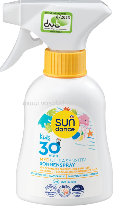 SUNDANCE Sonnenspray Kids, MED ultra sensitiv, LSF 30, 200 ml SUNDANCE Sonnenspray Kids, MED ultra sensitiv, LSF 30, 200 ml