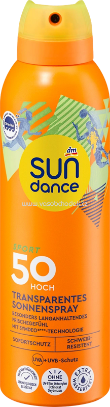 SUNDANCE Sonnenspray Sport transparent, LSF 50, 200 ml