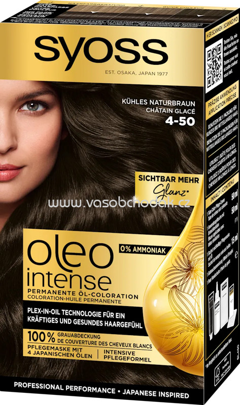 Syoss Oleo Intense Haarfarbe 4-50 kühles Naturbraun, 1 St.