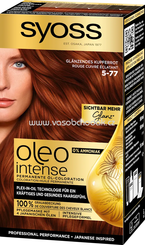 Syoss Oleo Intense Haarfarbe 5-77 Glänzendes Kupferrot, 1 St