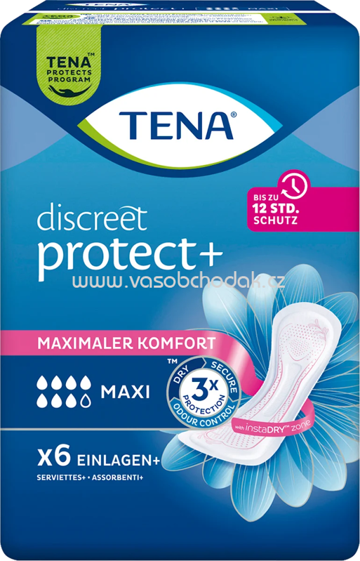 TENA discreet Einlagen Inkontinenz Protect+ Maxi, 6 St TENA discreet Einlagen Inkontinenz Protect+ Maxi, 6 St