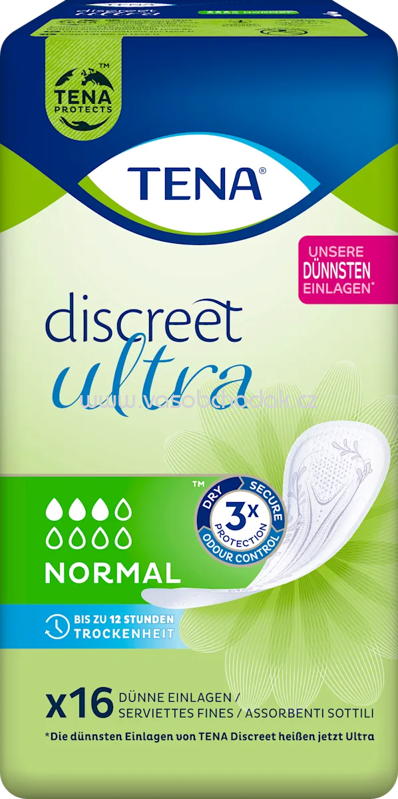 TENA discreet Einlagen Inkontinenz Ultra Normal, 16 St TENA discreet Einlagen Inkontinenz Ultra Normal, 16 St