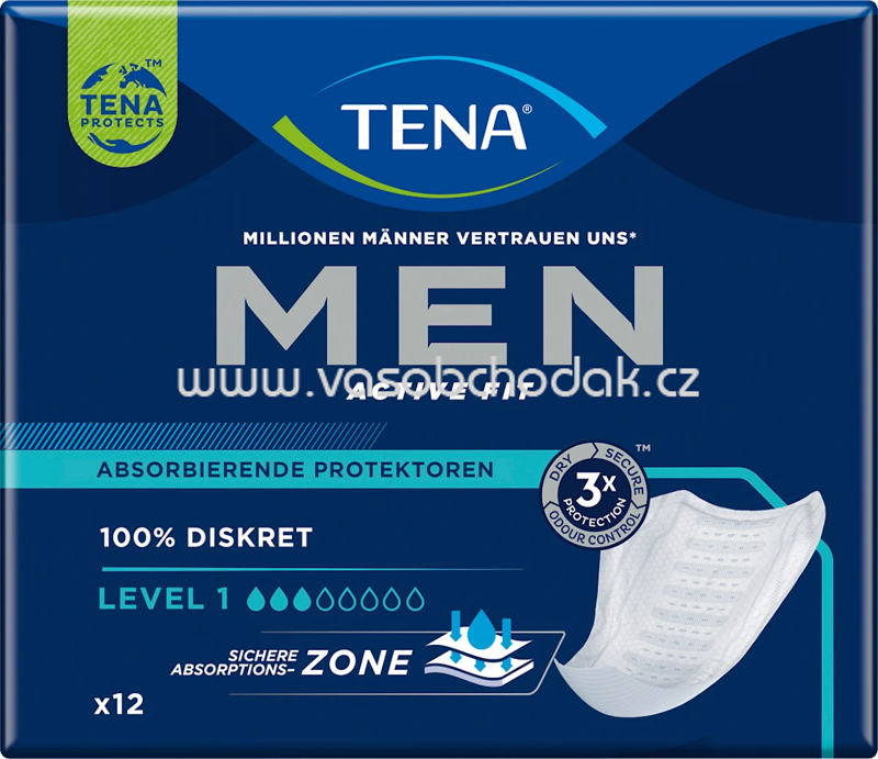 TENA Men Einlagen Inkontinenz Level 1, 12 St TENA Men Einlagen Inkontinenz Level 1, 12 St