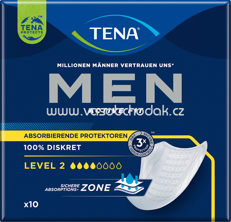 TENA Men Einlagen Inkontinenz Level 2, 10 St TENA Men Einlagen Inkontinenz Level 2, 10 St