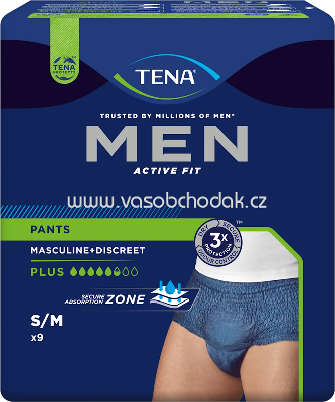TENA Men Pants Inkontinenz Plus Gr. S/M, 9 St TENA Men Pants Inkontinenz Plus Gr. S/M, 9 St