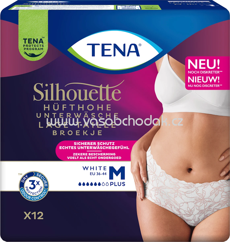TENA Pants Inkontinenz Silhouette weiß Gr. M, 12 St TENA Pants Inkontinenz Silhouette weiß Gr. M, 12 St