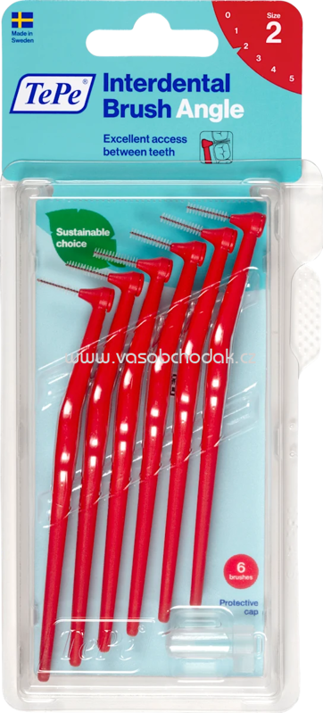 TePe Interdentalbürsten Angle rot 0,5 mm ISO 2, 6 St TePe Interdentalbürsten Angle rot 0,5 mm ISO 2, 6 St