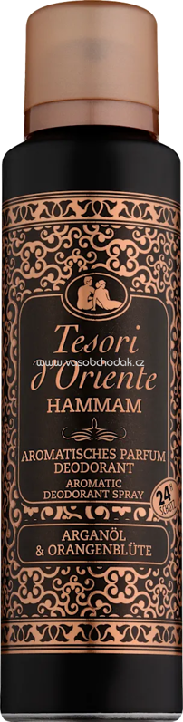 Tesori d'Oriente Deospray Hammam, Arganöl & Orangenblüte, 150 ml Tesori d'Oriente Deospray Hammam, Arganöl & Orangenblüte, 150 ml