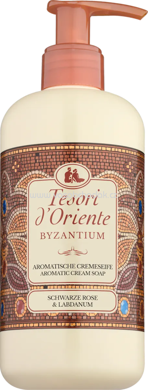 Tesori d'Oriente Flüssigseife Byzantium, schwarze Rose & Labdanum, 300 ml Tesori d'Oriente Flüssigseife Byzantium, schwarze Rose & Labdanum, 300 ml