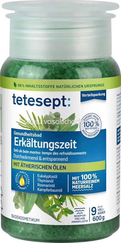 tetesept Badesalz Meeressalz Erkältungszeit, 600 g tetesept Badesalz Meeressalz Erkältungszeit, 600 g