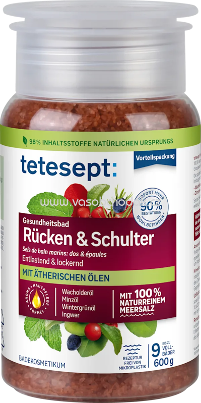 tetesept Badesalz Meeressalz Rücken & Schulter, 600 g tetesept Badesalz Meeressalz Rücken & Schulter, 600 g