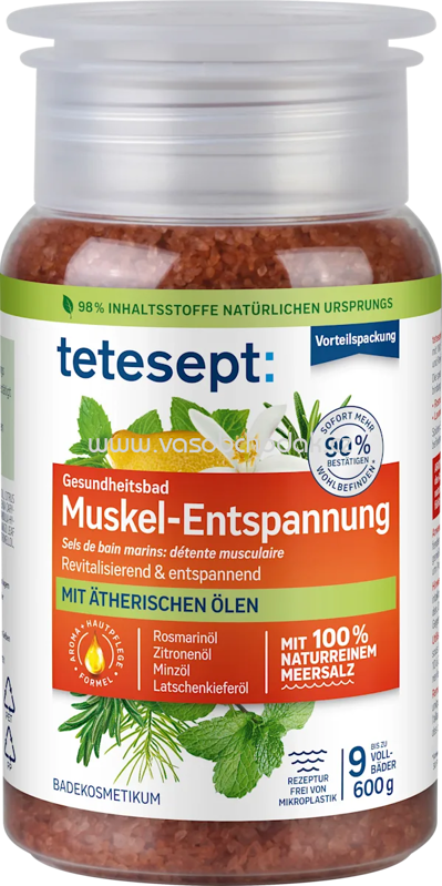 tetesept Badesalz Muskel-Entspannung, 600 g
