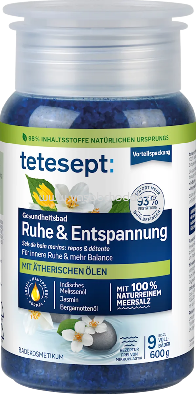 tetesept Badesalz Ruhe & Entspannung, 600 g tetesept Badesalz Ruhe & Entspannung, 600 g