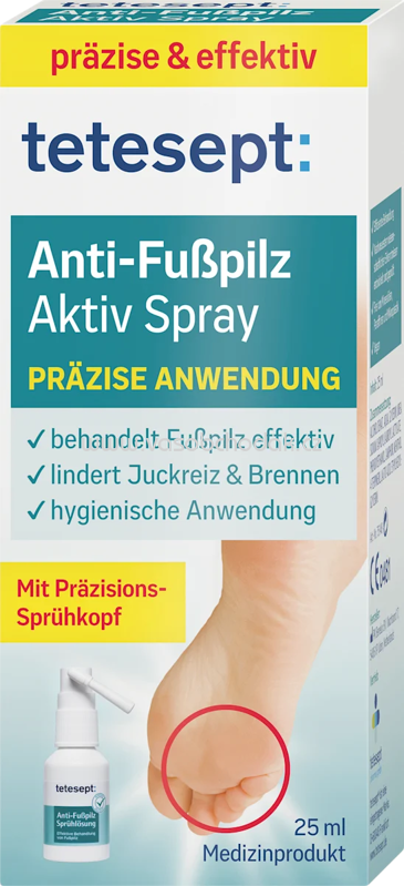 tetesept Fußpilz Entferner Spray, 25 ml tetesept Fußpilz Entferner Spray, 25 ml