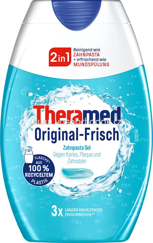Theramed Zahnpasta Gel Original-Frisch 2in1, 75 ml