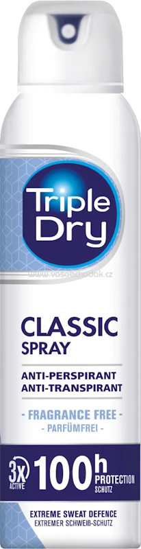 Triple Dry Antitranspirant Deospray Classic, 150 ml