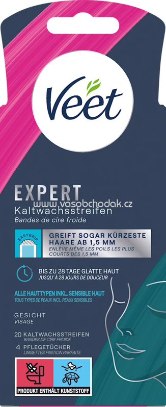 Veet Kaltwachsstreifen Gesicht Expert, 20 St Veet Kaltwachsstreifen Gesicht Expert, 20 St