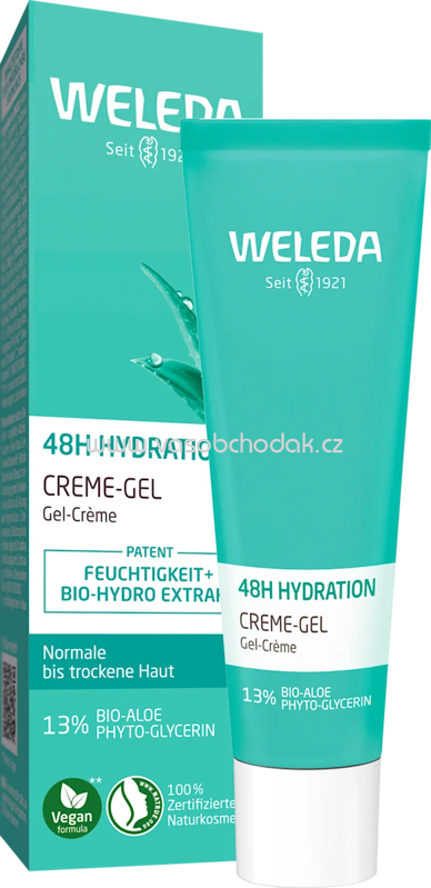 WELEDA Gesichtscreme Gel 48H Hydration, 30 ml