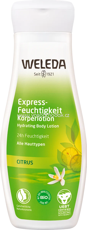 WELEDA Körperlotion Expressfeuchtigkeit Citrus, 200 ml