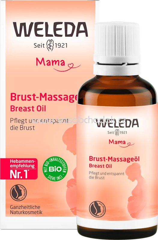 WELEDA Pflegeöl Mama Brustmassage, 50 ml